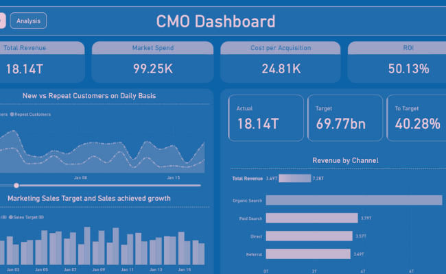 CMO Dashboard Example